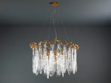 NIAGARA ISLAND - Handmade bronze pendant lamp by Serip