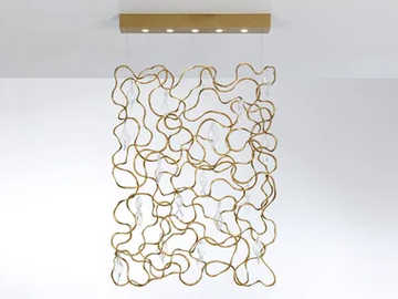 NIAGARA WHIRLPOOL SMALL - Handmade bronze pendant lamp by Serip