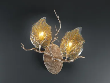 OUTONO FICUS LEFT - Handmade bronze wall light by Serip