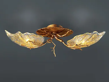 OUTONO HOLLY - Handmade bronze ceiling light by Serip