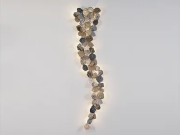 PATHLEAF VINE LARGE - LED handmade bronze wall lamp by Serip
