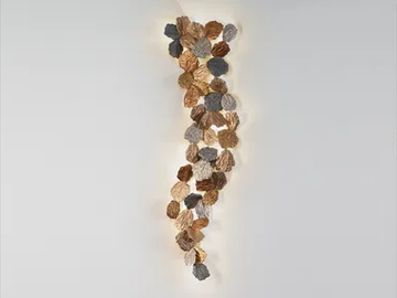 PATHLEAF VINE MEDIUM - LED handmade bronze wall lamp by Serip