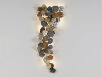 PATHLEAF VINE SMALL - LED handmade bronze wall lamp by Serip
