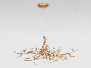 VOA BALLERINA LARGE - LED handmade bronze pendant lamp by Serip