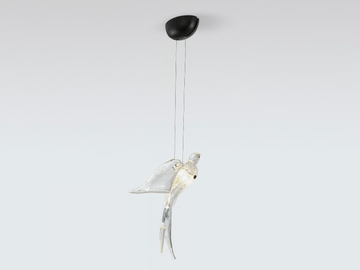 VOA GUTTURALIS EXTRA LARGE - LED handmade glass pendant lamp by Serip