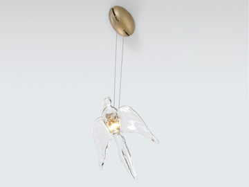 VOA GUTTURALIS SMALL - LED handmade glass pendant lamp by Serip