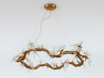 VOA HOOP - LED handmade bronze pendant lamp by Serip