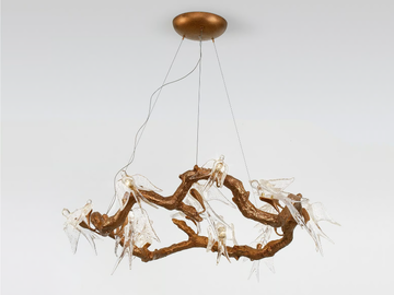 VOA HOOP SMALL - LED handmade bronze pendant lamp by Serip