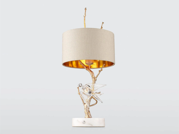 VOA PLIÉ SMALL - Handmade LED bronze table lamp by Serip