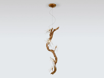 VOA TRUNK MEDIUM - LED handmade bronze pendant lamp by Serip