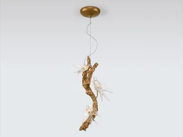VOA TRUNK PEEWEE - LED handmade bronze pendant lamp by Serip