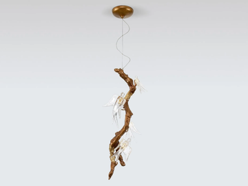 VOA TRUNK SMALL - LED handmade bronze pendant lamp by Serip