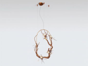 VOA UTOPIA LARGE - LED handmade bronze pendant lamp by Serip