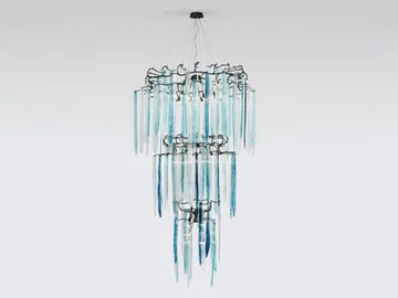 WATERFALL CASCADE TRIPLE - Handmade bronze pendant lamp by Serip