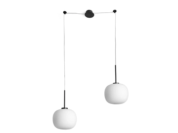 BOMBO - Adjustable opal glass pendant lamp by Sforzin