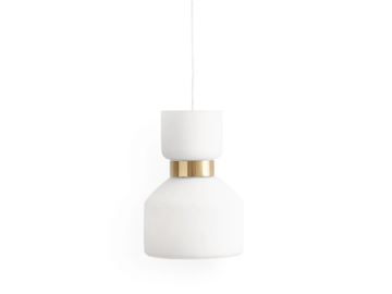 FIFTY - Opal glass pendant lamp by Sforzin