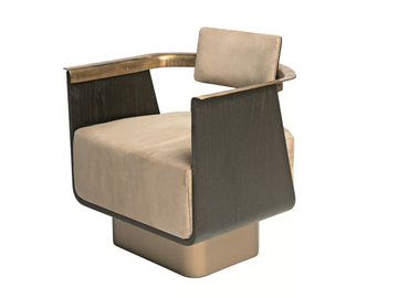 BOSTON - Nabuk armchair with armrests by Shake
