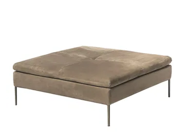 BOSTON - Upholstered square nabuk pouf bed by Shake