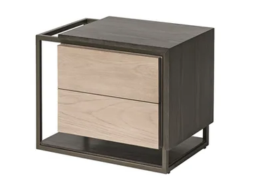 CUBIC - Rectangular wooden bedside table with drawers by Shake