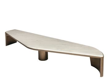 EGO - Low Carrara marble coffee table by Shake