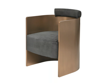 EMY - Nabuk armchair with armrests by Shake