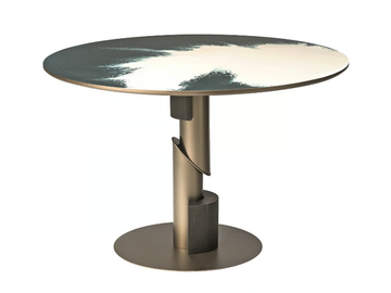 FLOW - Round metal living room table by Shake