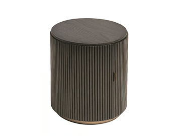HEGE - Round wooden bedside table by Shake
