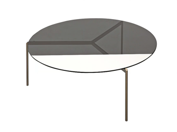 LILY - Round glass coffee table by Shake