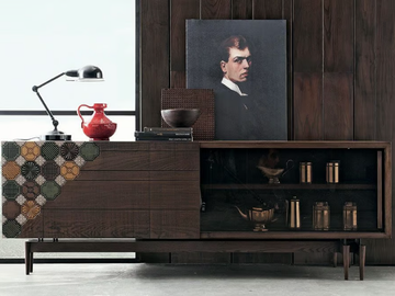MAYO - Wooden sideboard with sliding doors by Shake