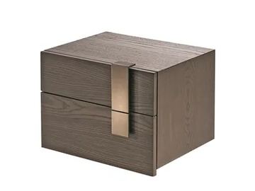 MESH - Rectangular wooden bedside table with drawers by Shake