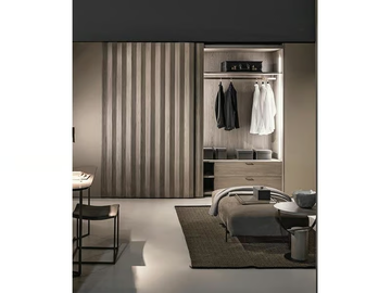 PLISSÉ - Wooden wardrobe with sliding doors by Shake