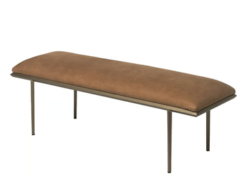 PRISM - Upholstered leather bench by Shake