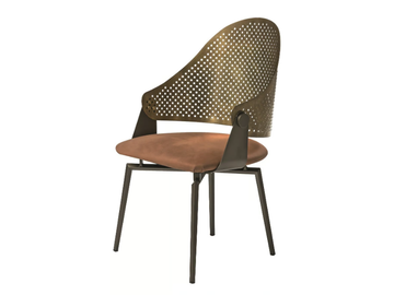 ROMA - Metal chair with integrated cushion by Shake