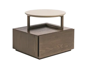 TOAD - Rectangular wooden bedside table with drawers by Shake