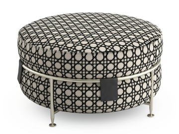 AMARETTO - Round fabric pouf by Sicis