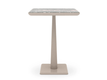 AMARETTO - Square glass and steel table by Sicis