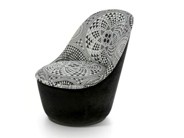 BLOSSOM - Swivel fabric armchair by Sicis