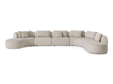 BOTERO - Sectional curved fabric sofa by Sicis