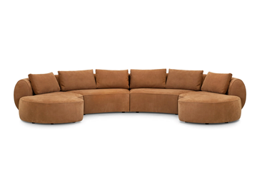 BOTERO - Sectional curved fabric sofa by Sicis