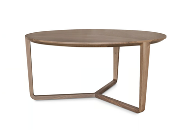CARTESIO - Round walnut table by Sicis
