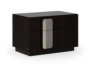 DOVER - Rectangular ebony bedside table with drawers by Sicis