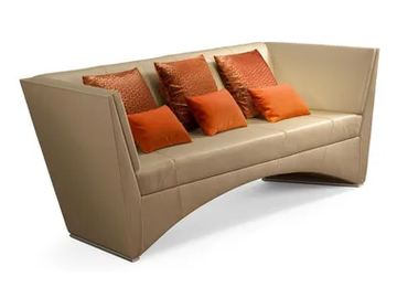 ETHAN - 2 seater leather sofa by Sicis