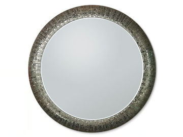 FLUXUS - Round framed mirror with integrated lighting by Sicis