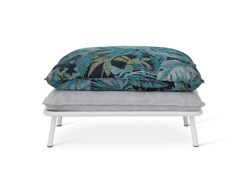 LIPARI - Square fabric garden pouf with removable cover by Sicis