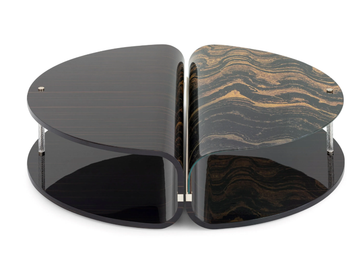 MARS - Wood and glass coffee table by Sicis