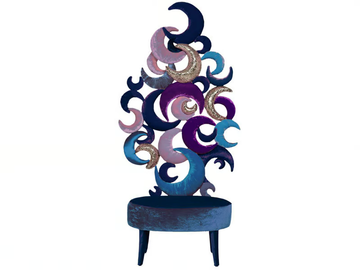 MILLEUNALUNA - Velvet armchair by Sicis