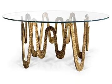 ONDE - Round glass table by Sicis