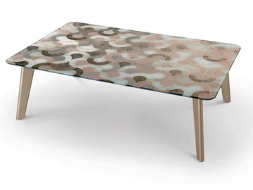 OWEN - Rectangular glass coffee table by Sicis