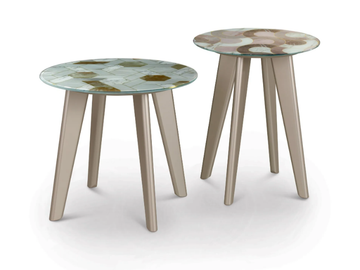 OWEN - Round glass coffee table by Sicis