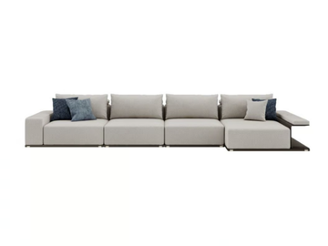 ZENO - Sectional fabric sofa by Sicis